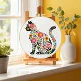 Flower Cat Embroidery Starter Kit