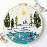 Playing in the River Embroidery Kit