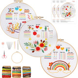 3-Piece Beginner Embroidery Learning Kit Kits For Stitchers