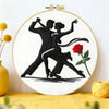 Tango Dancing Couple Embroidery Starter Kit DIY – Beginner Romantic Silhouette Hand Embroidery Kit
