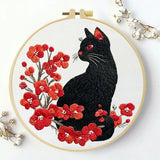 Flower Cat Embroidery Kit