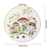 Mushroom Embroidery Kit for Beginners – DIY Woodland Hand Embroidery Hoop Set