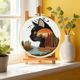 Black Cat Sunset Embroidery Kit Kits For Stitchers