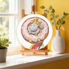 Unicorn Donut Embroidery DIY Kit – Cute Kawaii Beginner Stitching Kit with Hoop, Pattern & Threads