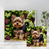 Yorkie Among Vineyard Grapes Cross Stitch Kit 🍇🐶💜✨
