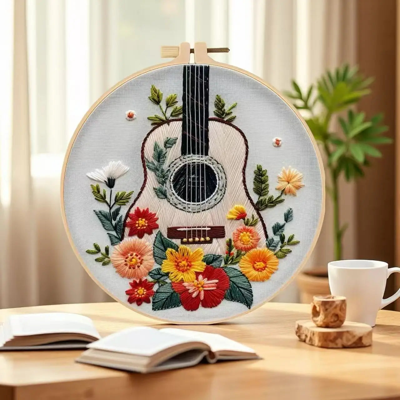 Floral Violin Embroidery Starter Kit