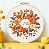 Autumn Love Floral Embroidery Kit Kits For Stitchers