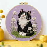 Dandelion Cat Embroidery Kit Kits For Stitchers