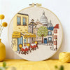 Montmartre Café Embroidery Kit – Paris Street DIY Hand Embroidery Hoop Art Set Kits For Stitchers