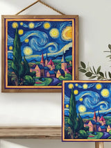 Starry Village Cross Stitch Kit 🌙✨🏡