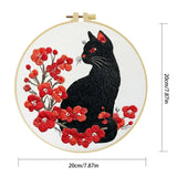 Flower Cat Embroidery Kit