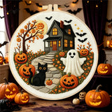 Haunted Halloween Cottage Embroidery Kit