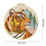 Majestic Tiger Embroidery Kit – Wildlife Forest DIY Hand Embroidery Hoop Art Set