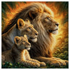 Lion Family Cross Stitch Kit 🦁👑✨🌿