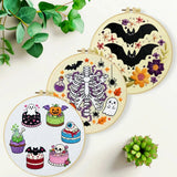 Spooky Halloween Embroidery Kit – 3 Designs Kits For Stitchers