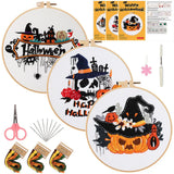 Cute Halloween Embroidery Kit – Set of 3