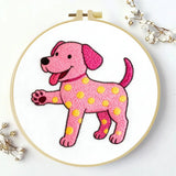 Pink Puppy Embroidery Kit