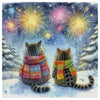 Winter Fireworks Cat Companions Cross Stitch Kit 🐱❄️🎆