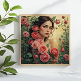 Rose Garden Beauty Cross Stitch Kit 🌹👩🏻‍🦰✨