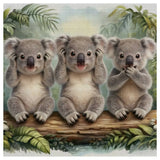 See No Evil, Hear No Evil, Speak No Evil Koalas Cross Stitch Kit 🐨🌿💚✨