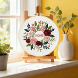 Home Sweet Home Floral Wreath Embroidery Kit Kits For Stitchers