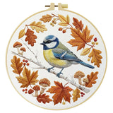 Blue Sparrow on a Branch Embroidery Starter Kit