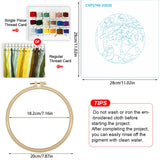 Winter Kitten & Snowbirds Embroidery DIY Kit – Cute Animal Hand Stitch Craft with Hoop & Threads