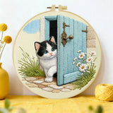 Mischievous Little Cat Embroidery Starter Kit