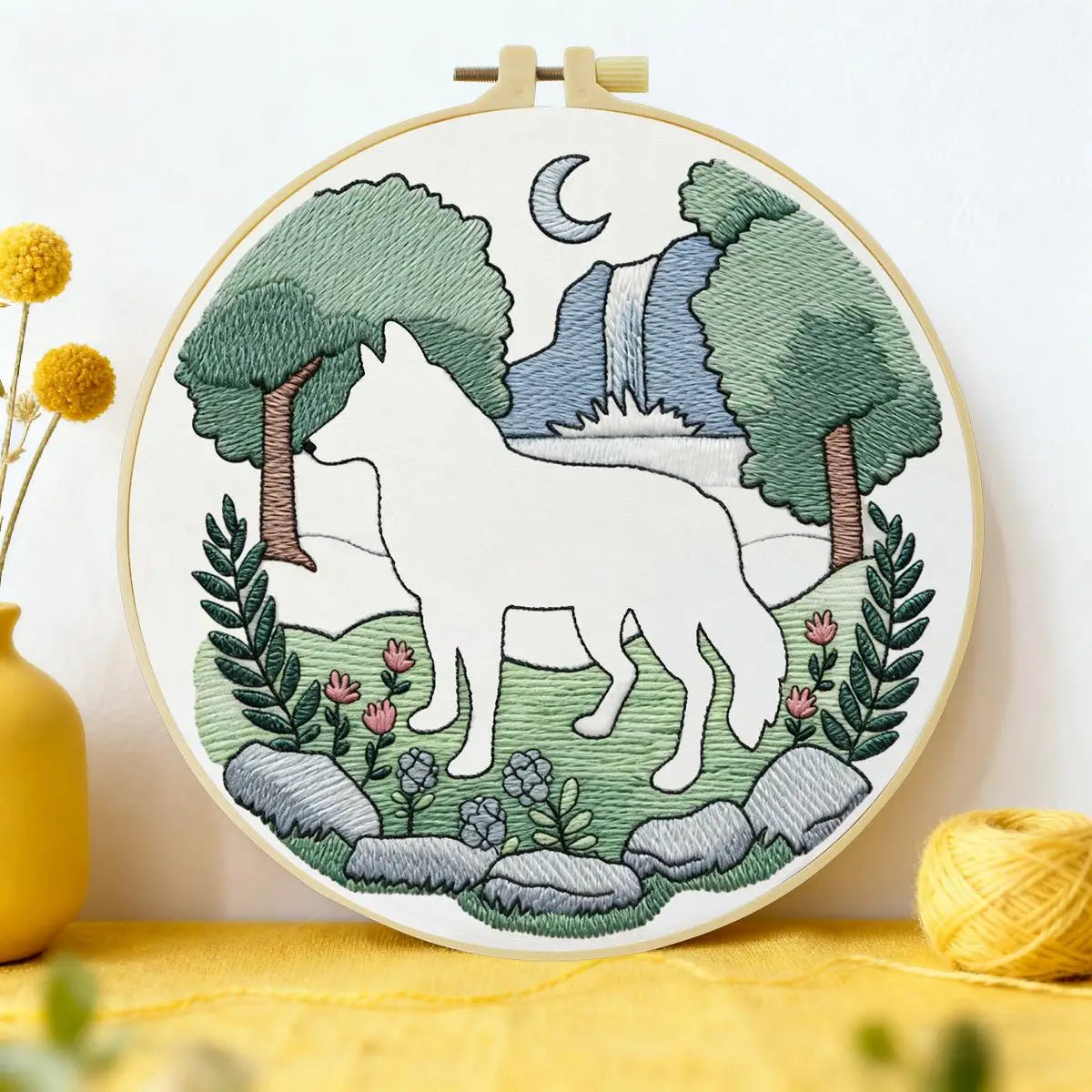 White Wolf Embroidery Starter Kit
