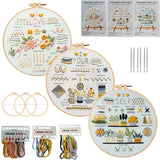 3-Piece Beginner Embroidery Stitch Learning Kit Kits For Stitchers