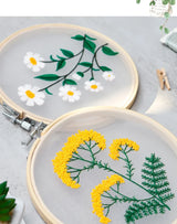 Transparent Double-Sided Flower Embroidery Starter Kit