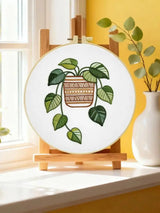 Hanging Pothos Plant Embroidery Kit Kits For Stitchers