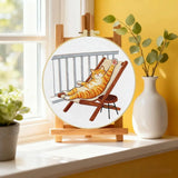 Lazy Summer Cat Embroidery Kit Kits For Stitchers
