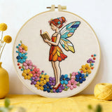 Fairy Embroidery Kit for Beginners – DIY Fantasy Hand Embroidery Hoop Set