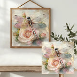 Vintage Dragonfly & Blush Rose Cross Stitch Kit