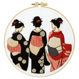 Elegant Geisha Embroidery Starter Kit – DIY Traditional Japanese Sewing Art Set for Beginners
