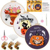Cute Halloween Embroidery Kit – Set of 3