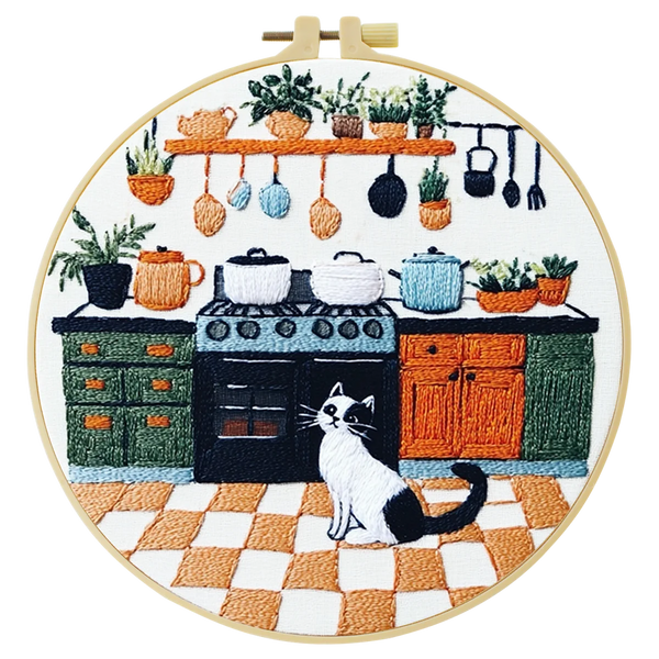 1pc 20X20CM/15X15CM 7.87/6.3inch Simple Bag Embroidery Starter Kit DIY kit DIY embroidery kit manualidades Set for Beginner