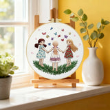 Best Friends Embroidery Kit for Beginners – DIY Girls Hand Embroidery Hoop Set