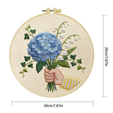 Blue Hydrangea Bouquet Embroidery Kit Kits For Stitchers