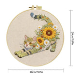 Sunflower Cat Embroidery Kit Kits For Stitchers