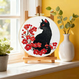 Flower Cat Embroidery Kit