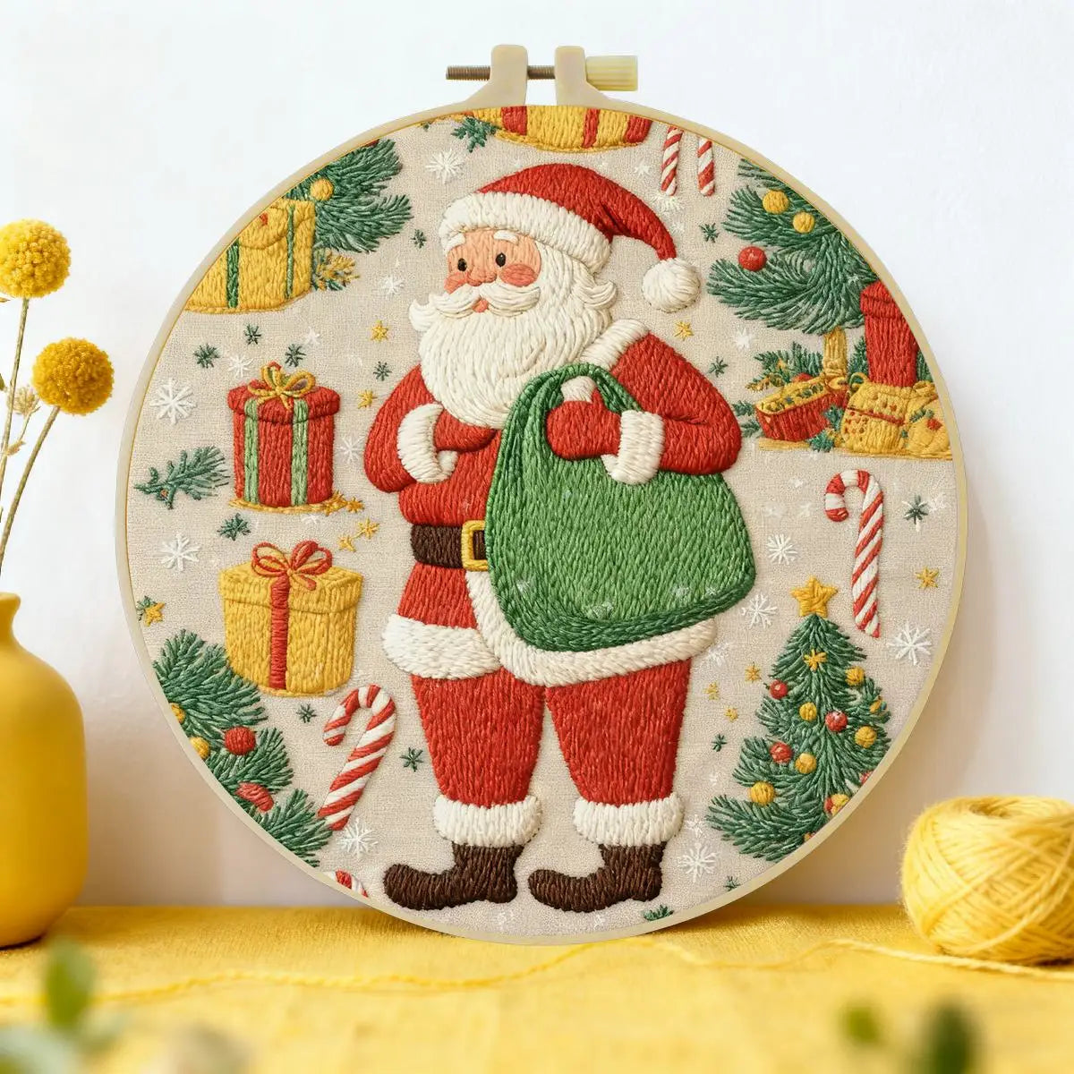Santa Claus Christmas Embroidery Kit