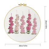 Pink Floral Embroidery Kit for Beginners – DIY Modern Hand Embroidery Hoop Set