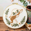 Floral Lady Portrait Hand Embroidery Kit