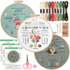 3-Piece Beginner Embroidery Kit Set Kits For Stitchers