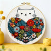 Christmas Embroidery DIY Kit – Holiday Stitching Kit with Hoop, Pattern & Threads
