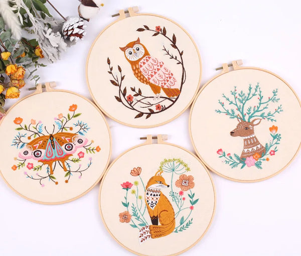 Woodland Animal Hand Embroidery Kit