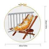 Lazy Summer Cat Embroidery Kit Kits For Stitchers