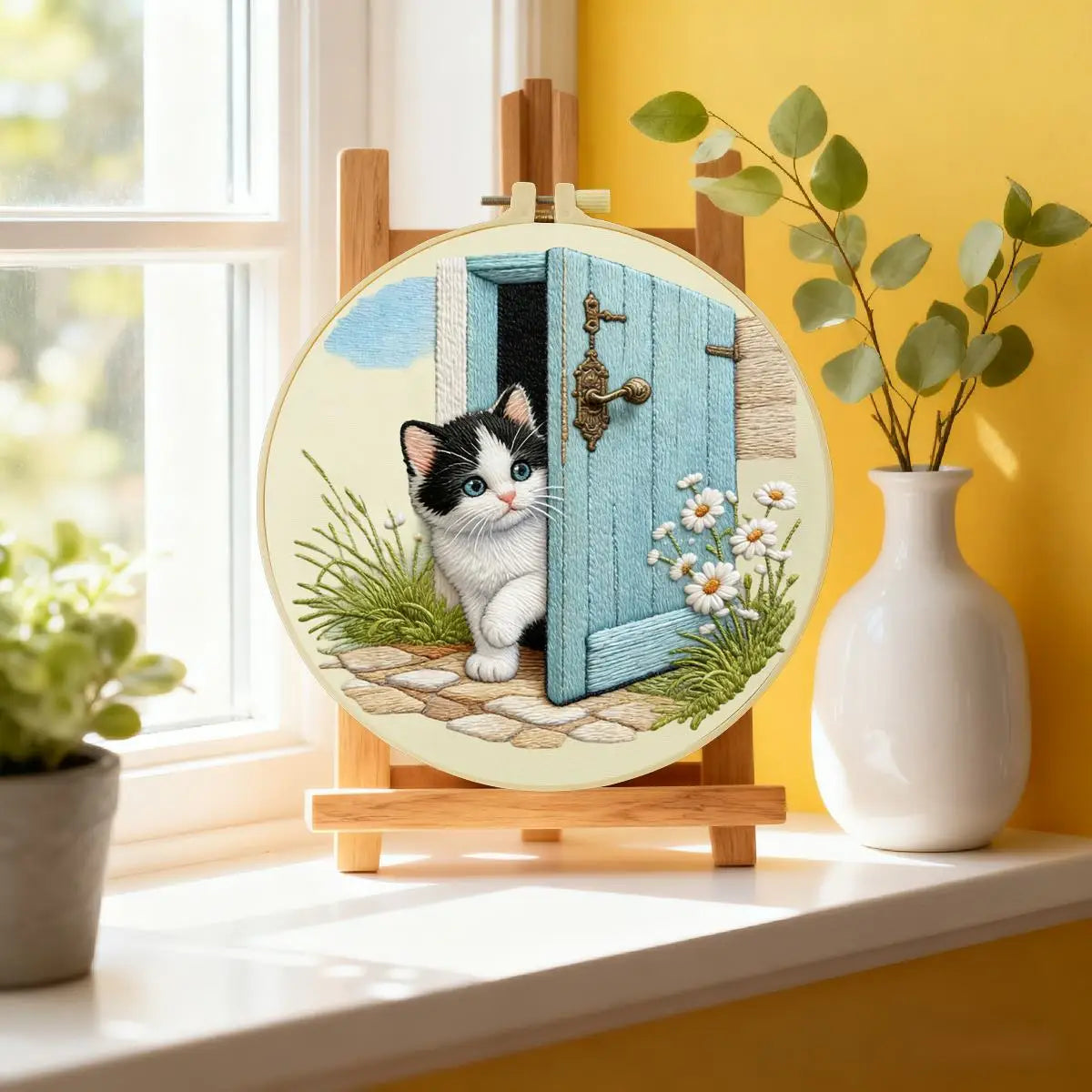 Mischievous Little Cat Embroidery Starter Kit